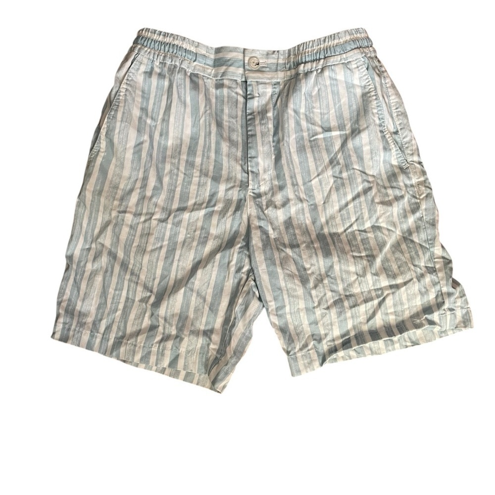 J. Lindberg Earl Painted Blue & White Striped Shorts Sz S